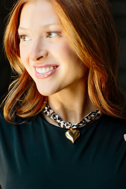 Leopard Scarf Necklace
