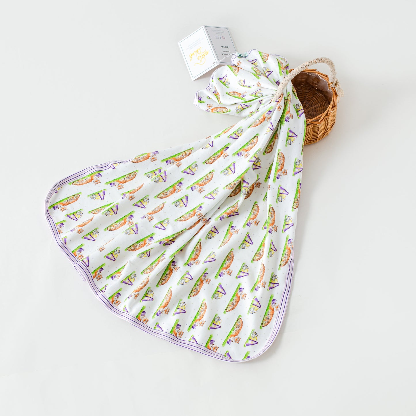 Mascot Mania in Louisiana Organic Cotton Baby Blanket