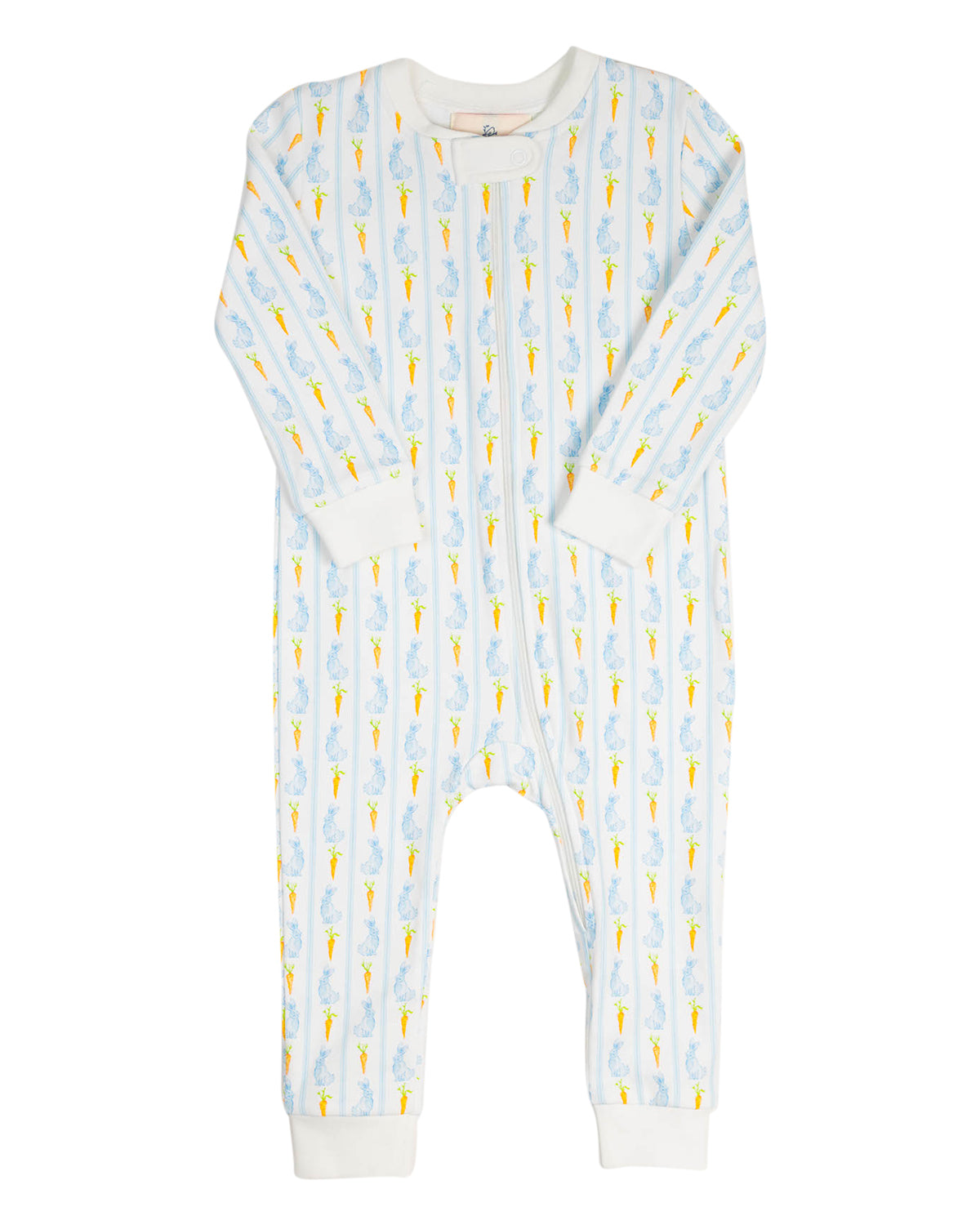Blue Bunny Knit Zip Up Pajamas (FINAL SALE)