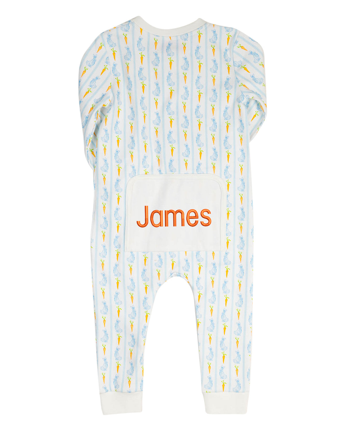 Blue Bunny Knit Zip Up Pajamas (FINAL SALE)