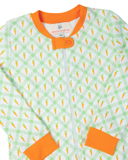 Carrot Crush Knit Zip Up Pajamas (FINAL SALE)