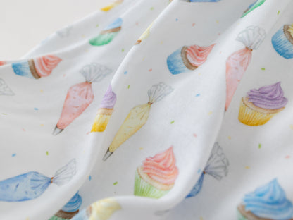 Frosted Happiness Organic Cotton Shoulder-Tie Onesie