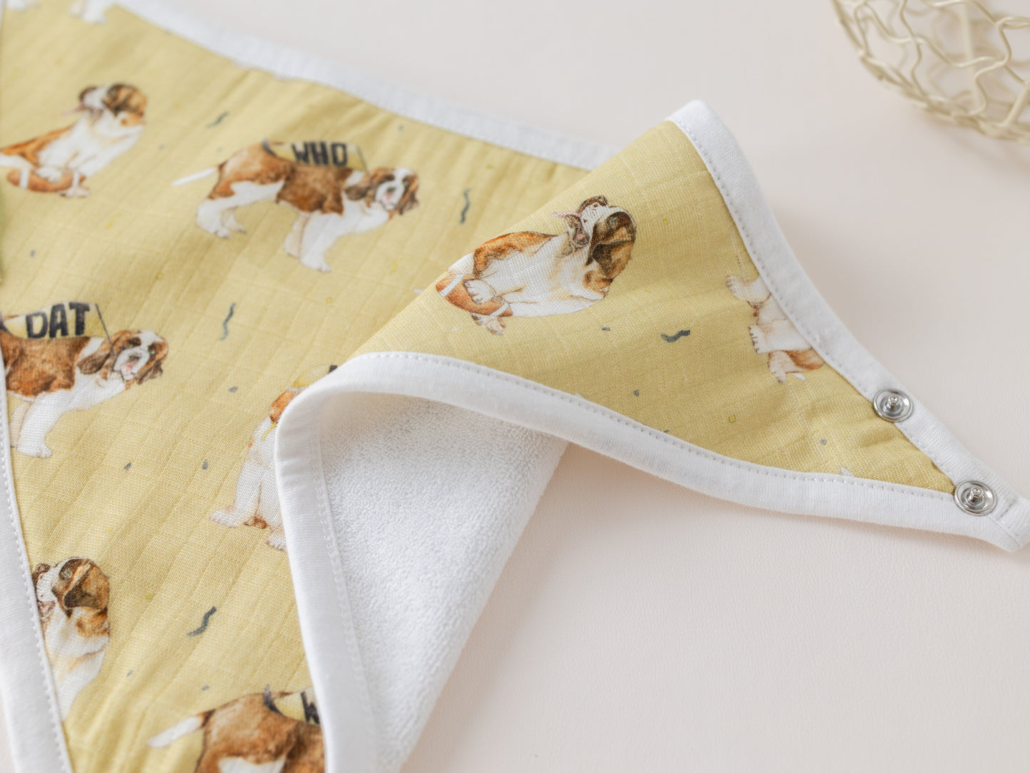 MVP: Louisiana Saints Organic Muslin Bib