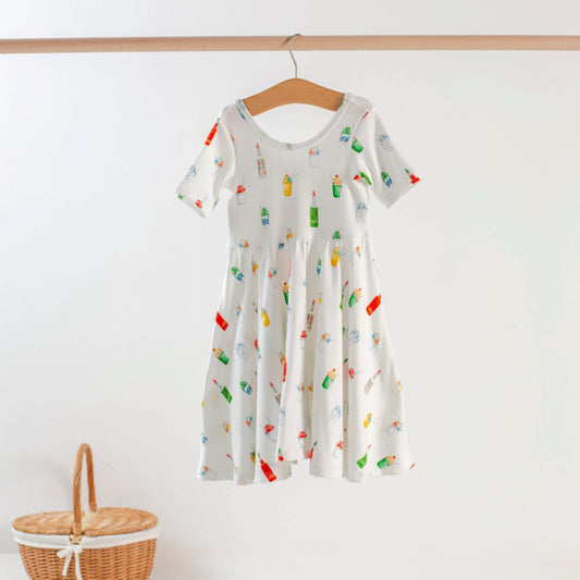 Sugar, Ice, & Everything Nice Organic Cotton Twirl Dress