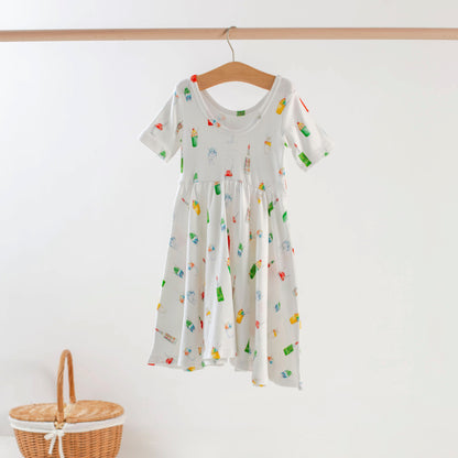 Sugar, Ice, & Everything Nice Organic Cotton Twirl Dress