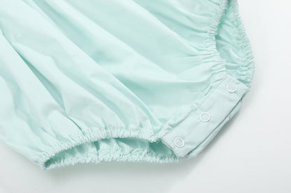 Misty Blue Easter Bunny Smocked Bubble