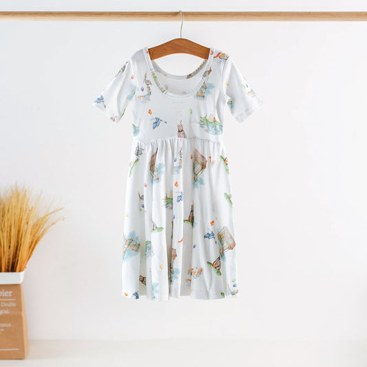 Bayou Birthday Organic Cotton Dress for Kids