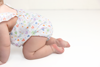 Confetti Hearts Organic Muslin Bubble