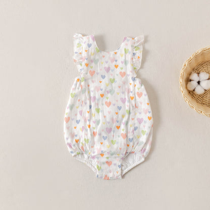 Confetti Hearts Organic Muslin Bubble
