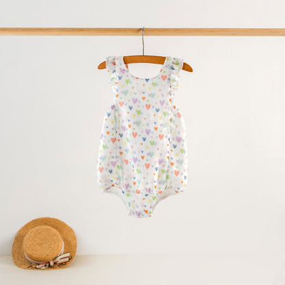 Confetti Hearts Organic Muslin Bubble