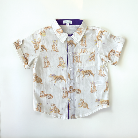 MVC: Louisiana Tigers Short Sleeve Collared Shirt